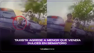 Brutal ataque: Taxista agrede a menor que vendía dulces en semáforo