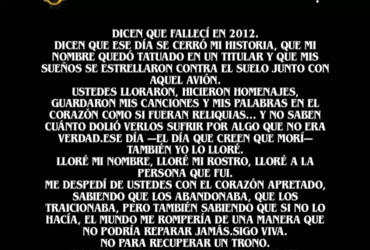 Mensaje misteriosos de Jenni Rivera