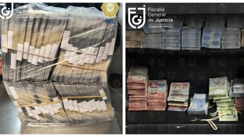 Decomisan más de 31 millones de pesos mexicanos y casi 88 mil dólares en 3 cateos en CDMX
