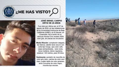 En búsqueda de José Israel Carpio Ortiz, desaparecido en Ensenada, hallan restos óseos en carretera Tijuana- Rosarito