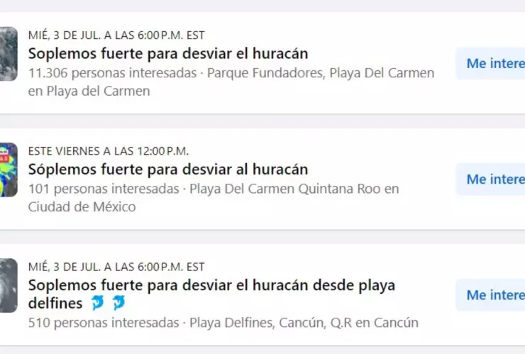 eventos soplar huracan beryl