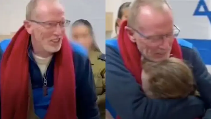 VIDEO_ Niña fue liberada como rehén de Hamás y se reencuentra con su padre