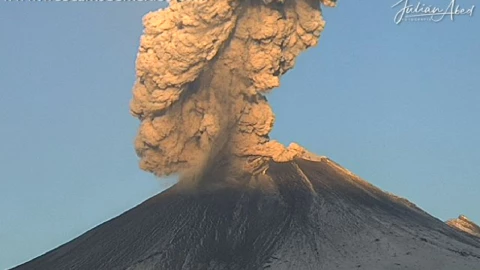 popocatépetl explosión hoy lunes