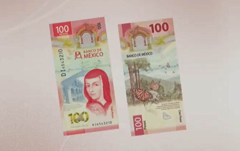 Banxico presenta el nuevo billete de 100 pesos con la imagen de Sor Juana