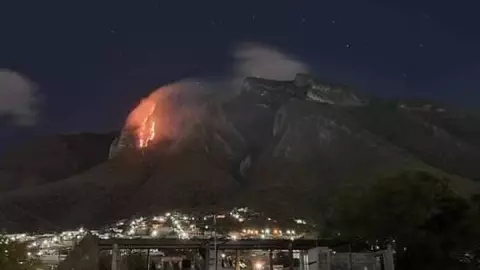 Cerro de la Silla, en Nuevo León.-