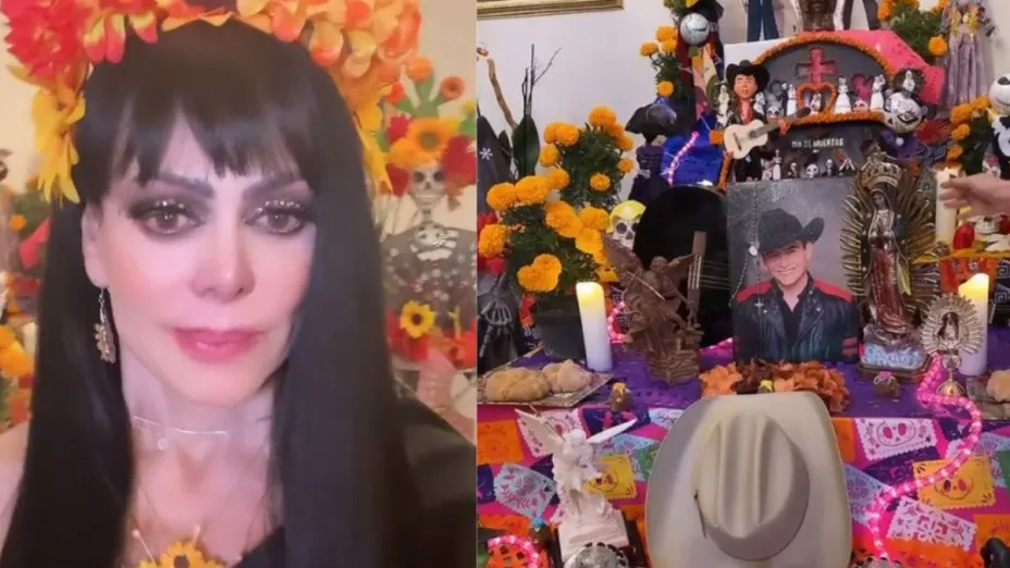 VIDEO Maribel Guardia muestra el altar de muertos a Julián Figueroa, su hijo