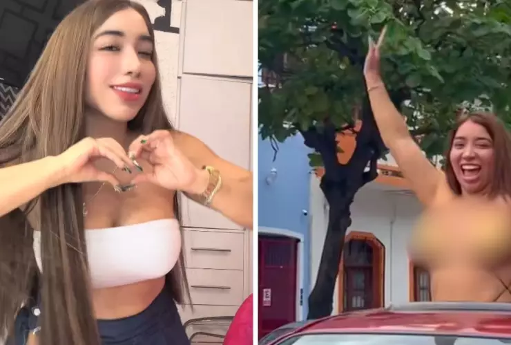 La creadora de contenido realizó un recorrido por calles del centro de Veracruz