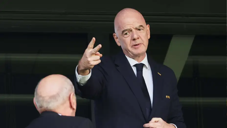 El presidente de la FIFA Gianni Infantino en Polonia.