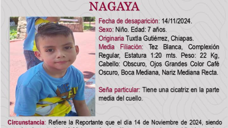 Thiago Mateo Domínguez Nagaya desaparecido