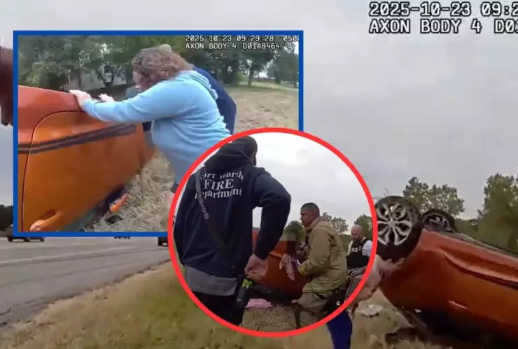 Policía rescate a bebé en Texas.