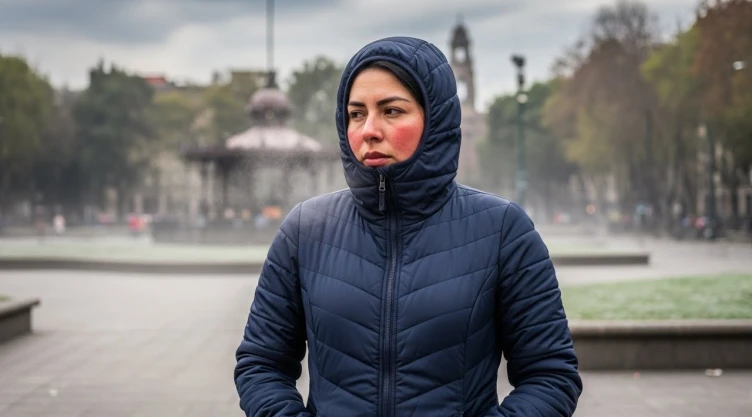 mujer generada con ia en el centro de la alcaldía tlalpan, cdmx