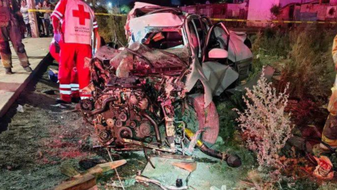 Choque brutal en Mexicali: auto se estrella y deja 3 muertos