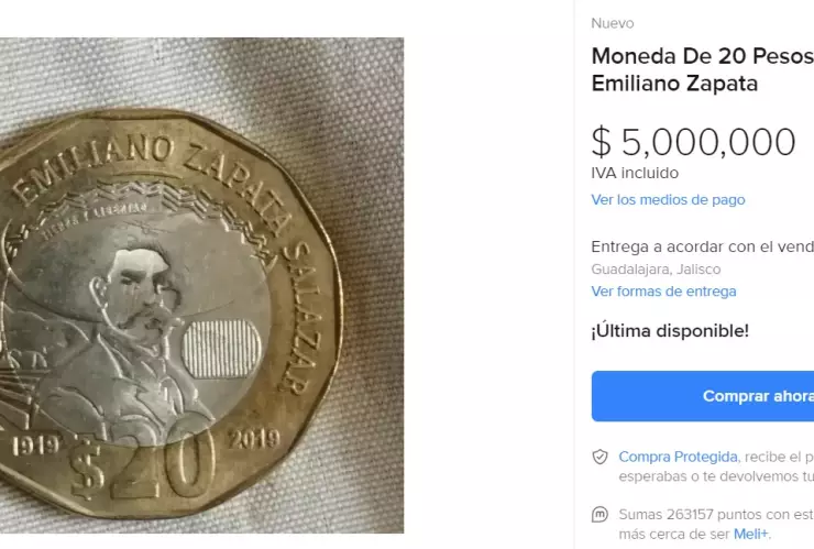 moneda-conmemorativa-20-pesos-imagen-emiliano-zapata-5-millones-pesos-nimismatica