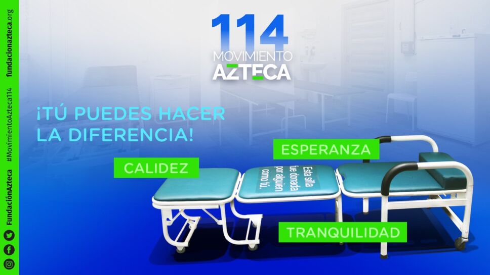 Únete al Movimiento Azteca 114 para adquirir sillas cama en beneficio de miles de mexicanos