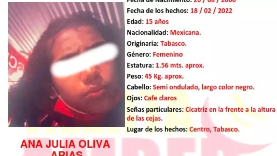 feminicidio Tabasco Ana Julia Oliva
