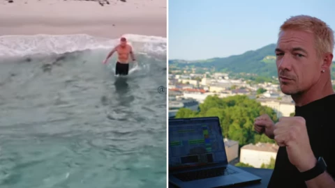 Diplo casi es atacado por un tiburón sin que se diera cuenta