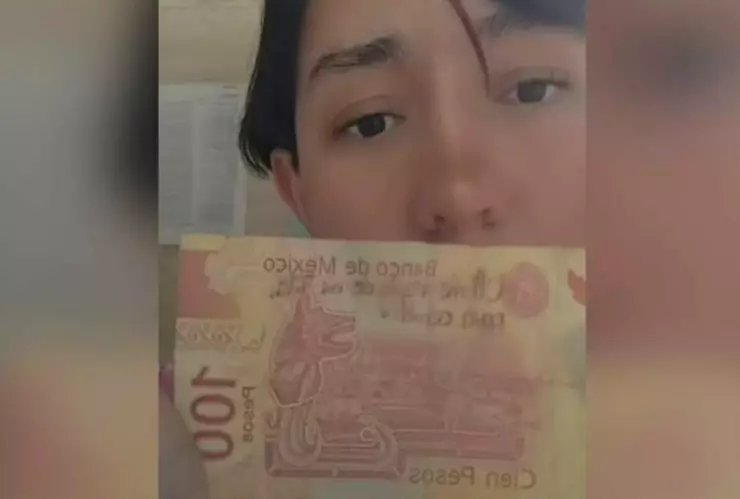 poblana encuentra billete de 100