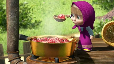 Masha y el Oso comer saludable