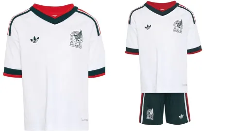 Jersey oficial de la Selección Mexicana para niño visitante oficial de la Copa Mundial de la FIFA 2026