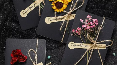 Carta con flores para San Valentín