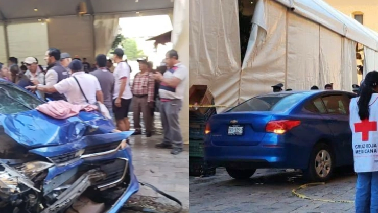 Auto atropella a personas en Zacatlán Puebla