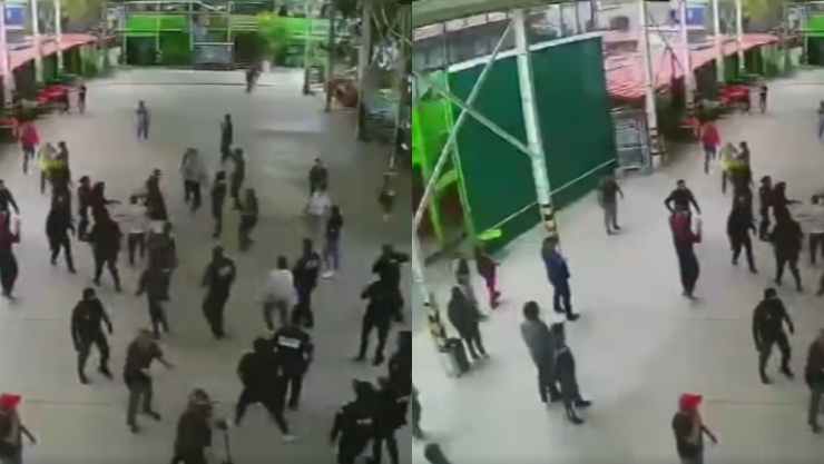 Enfrentamiento policías y padres en Ixtapaluca edomex