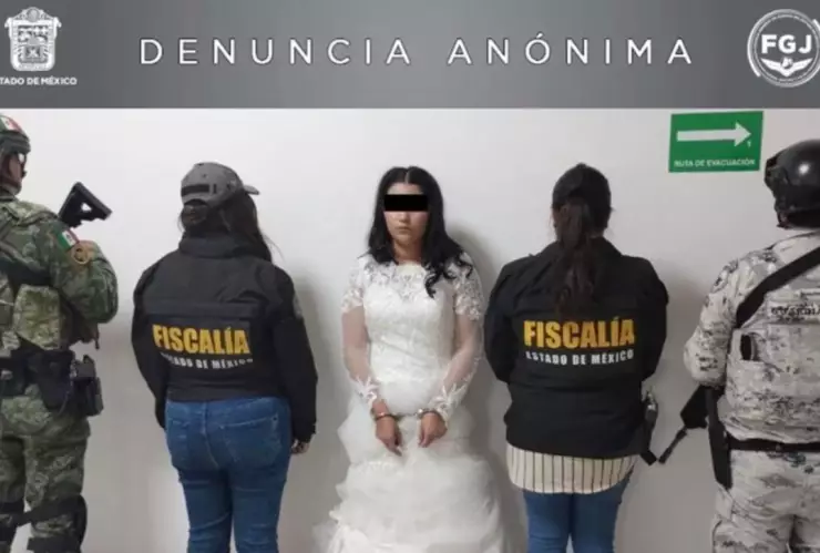 Capturan a presunta extorsionadora en Edomex con todo y vestido de novia.jpg