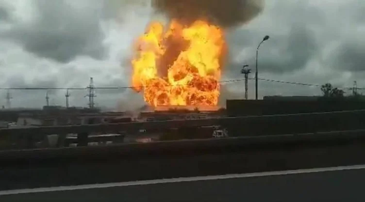 Incendio en termoeléctrica en Rusia