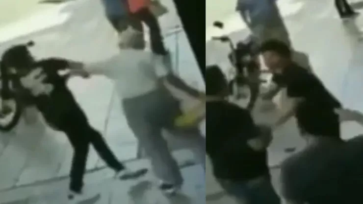 Joven agrede abuelito y lo noquean