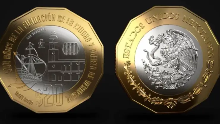 Moneda de 20 pesos mexicanos se vende en 5 millones.jpg