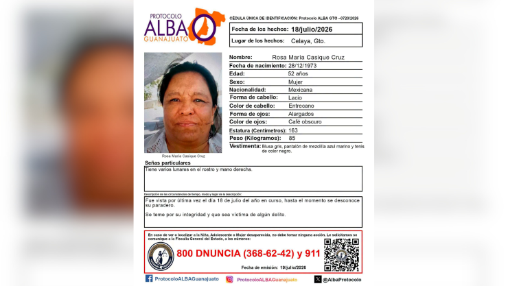 ¡Urge encontrarla! Buscan a Rosa María Casique Cruz, desaparecida en Guanajuato.png