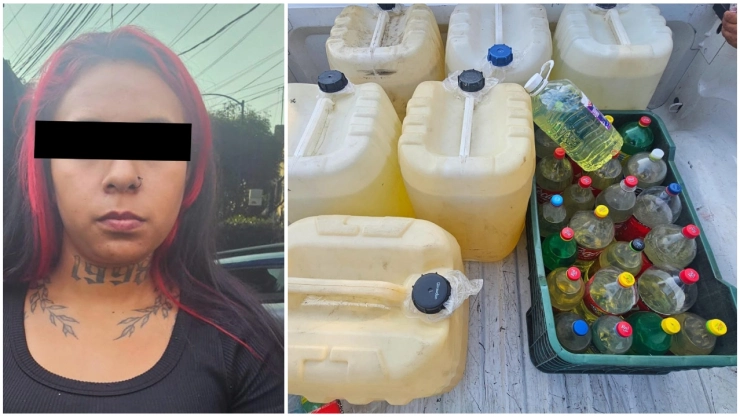 Policía detuvieron a una mujer que supuestamente vendía gasolina en botellas en la alcaldía GAM.