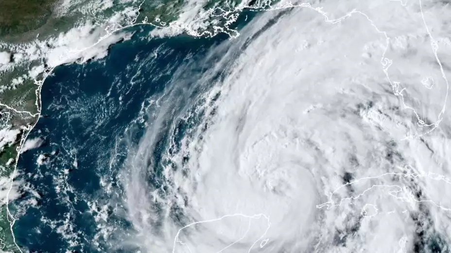 Imagen satelital del huracán Helene en el Golfo de México.