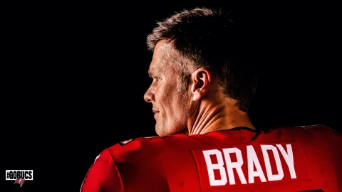 Rob Gronkowski y Tom Brady en Tampa Bay Buccaneers