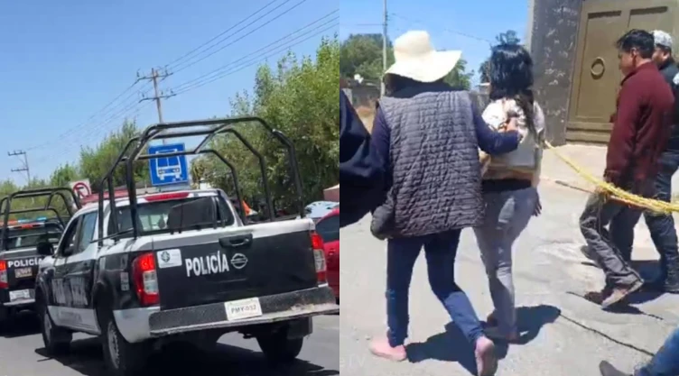 Mujer acusada de robo es retenida por habitantes en Tlaltelulco, Tlaxcala