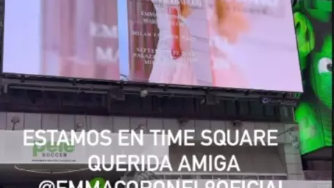 La aparición de Emma Coronel en Times Square