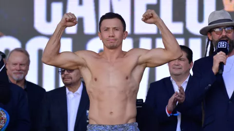 Gennady Golovkin en la ceremonia de pesaje 