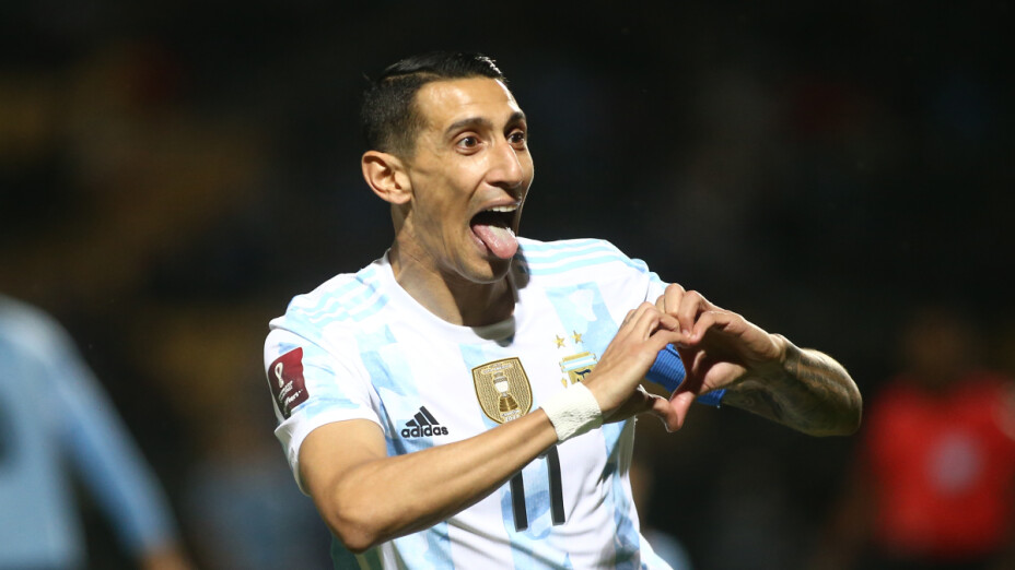 Ángel Di María en el Argentina frente a Uruguay
