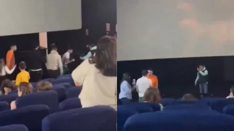 Boxeador defiende a mujer que era golpeada por su pareja en un cine
