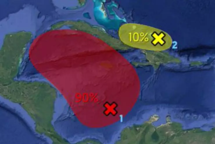Zona de baja presión en el Caribe con 90% de ser ciclón, ¿afectaría a Quintana Roo_.jpg