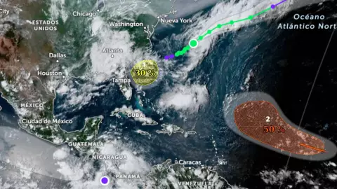 ¡Ojo a las costas del Atlántico! Monitorean dos zonas de baja presión con potencial de ciclón