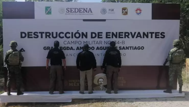 FGR destruye objetos y más de 200 kilos de narcóticos en Quintana Roo