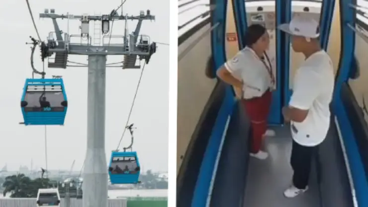 pareja teniendo relaciones en teleférico