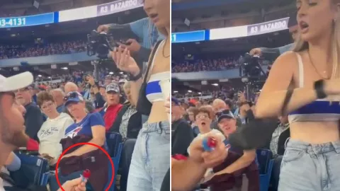 joven propone matrimonio a su novia en estadio con anillo de dulce y recibe una cachetada.jpg