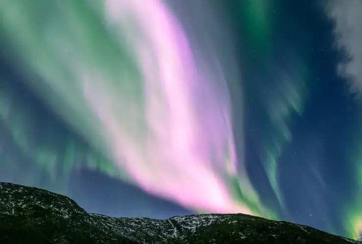 Extraña aurora boreal rosa ilumina el cielo en Noruega, ¿qué pasó?