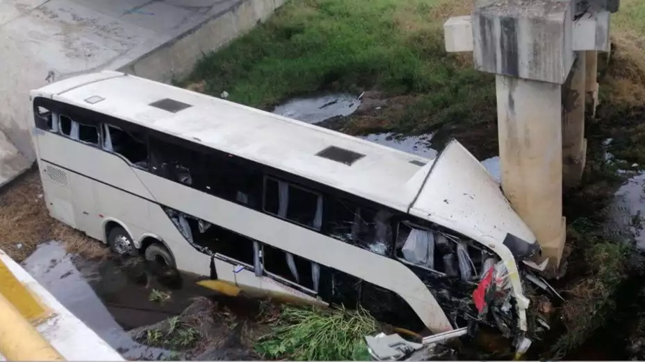 Accidente de autobús en Veracruz.