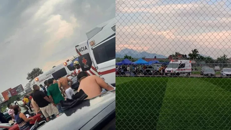 ¡De terror! Rayo cae sobre cancha de futbol en Morelos, Cuernavaca