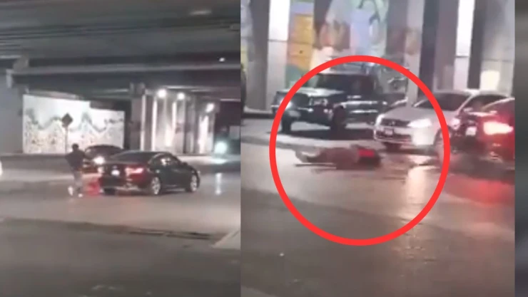 Hombre es atropellado dos veces