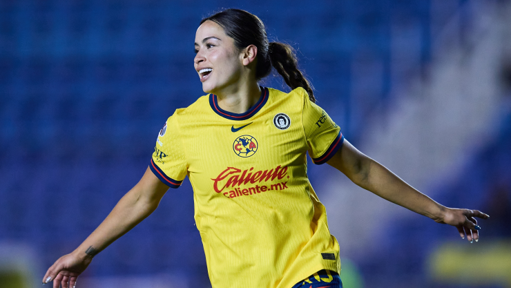 Scarlett Camberos festeja gol con Am&eacute;rica Femenil