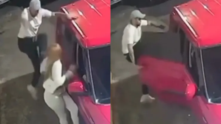 ¡Indignante VIDEO! Hombre con patada voladora golpea con brutalidad a su exnovia; ya le había puesto una orden de alejamiento